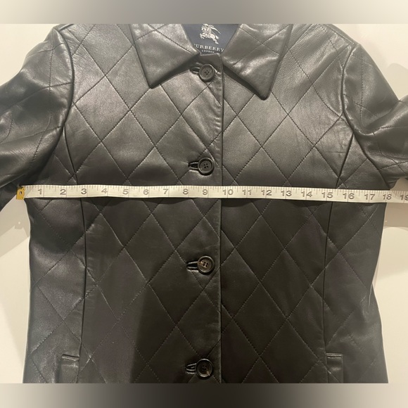 BURBERRY Vintage Quilted Leather Blazer Jacket - Picture 6 of 10